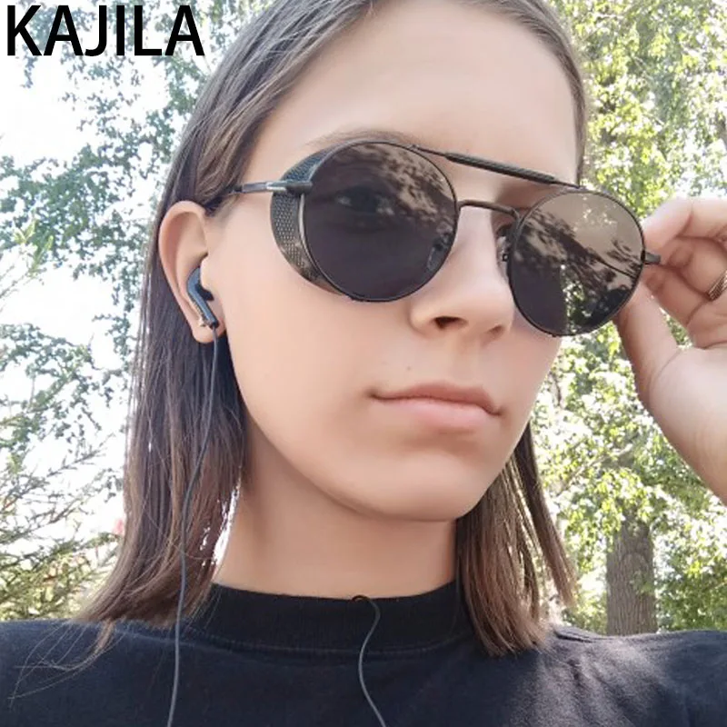 New Brand Designer Retro Metal Steampunk Sunglasses Men Round Sun Glasses Women lunette soleil femme 66247
New Brand Designer Retro Metal Steampunk Sunglasses Men Round Sun Glasses Women lunette soleil femme 66247