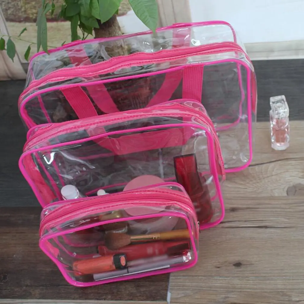 Storage Bag Wash Cosmetic Bag Transparent Three-Piece Finishing Package Pvc Material Multifunctional Storage Bag
Storage Bag Wash Cosmetic Bag Transparent Three-Piece Finishing Package Pvc Material Multifunctional Storage Bag