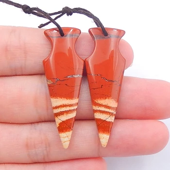 Natural Red River Jasper womem fashion Earrings,Semiprecious stone earring,40x14x3mm,5.5g
Natural Red River Jasper womem fashion Earrings,Semiprecious stone earring,40x14x3mm,5.5g