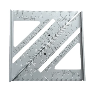 7 inch Aluminum Ruler Speed Square Triangle Angle Protractor Carpenter Measuring Ruler Tool Multi-Function Engineering Supplies
7 inch Aluminum Ruler Speed Square Triangle Angle Protractor Carpenter Measuring Ruler Tool Multi-Function Engineering Supplies