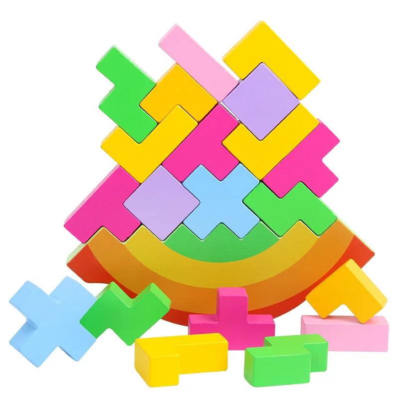 Rainbow Swing Stack High Children's Puzzle Three-dimensional Geometric Building Blocks Balance Wooden Toys Tetris Kids Gifts
Rainbow Swing Stack High Children's Puzzle Three-dimensional Geometric Building Blocks Balance Wooden Toys Tetris Kids Gifts