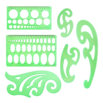 6 Pcs Drawings Templates Circle Oval Curve Template Stencils Plastic Rulers Measuring Tool for Office School
6 Pcs Drawings Templates Circle Oval Curve Template Stencils Plastic Rulers Measuring Tool for Office School