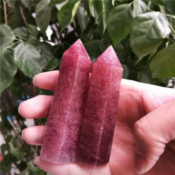 ZW 1KG 10-13 Pcs High Quality Natural Strawberry Quartz Tower Quartz Crystal Point foe Home Decoration
ZW 1KG 10-13 Pcs High Quality Natural Strawberry Quartz Tower Quartz Crystal Point foe Home Decoration
