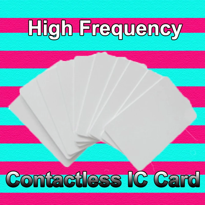 

13.56MHZ Contactless High Frequency IC Cards 100PCS 200PCS RFID Key Tag Access Control Card White PVC Access Attendance NFC Card