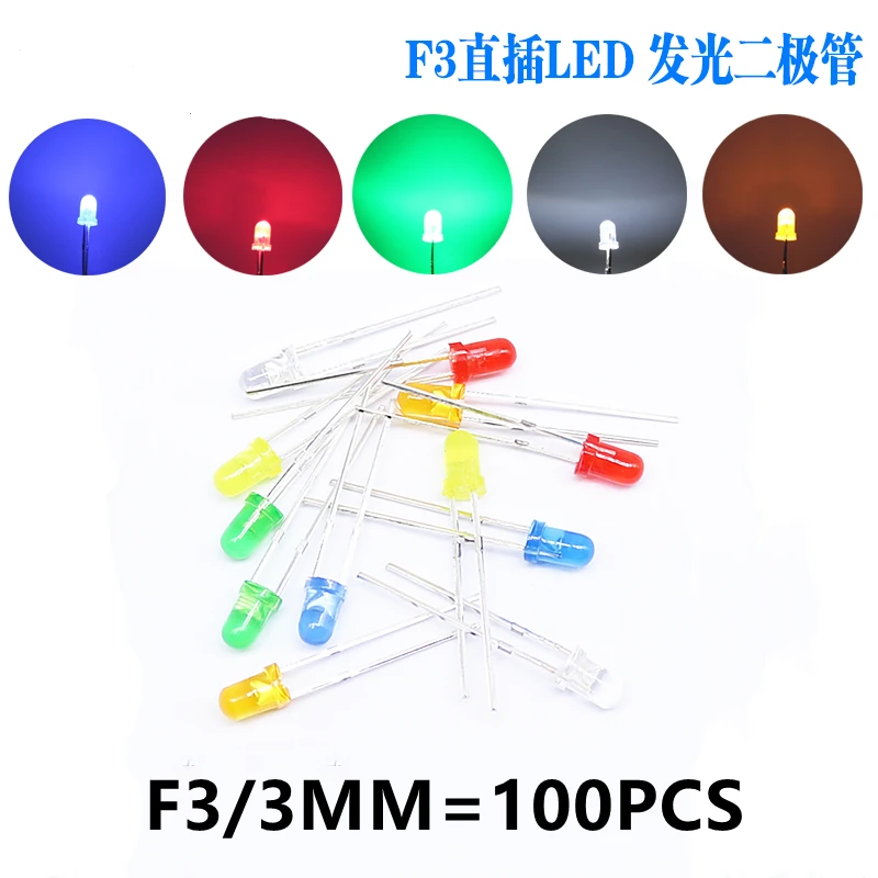 100pcs/lot F3 red hair red 3mm in-line LED white blue yellow orange common green LED full range 
100pcs/lot F3 red hair red 3mm in-line LED white blue yellow orange common green LED full range