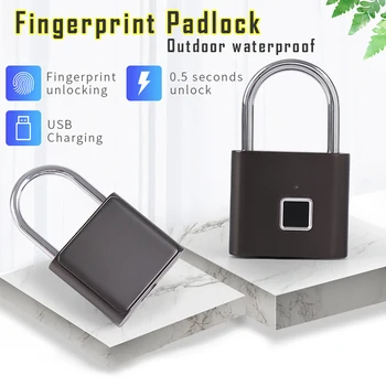 USB Rechargeable Door Lock Fingerprint Padlock Quick Unlock Security Keyless Smart Metal Self Developing Chip For Bike
USB Rechargeable Door Lock Fingerprint Padlock Quick Unlock Security Keyless Smart Metal Self Developing Chip For Bike