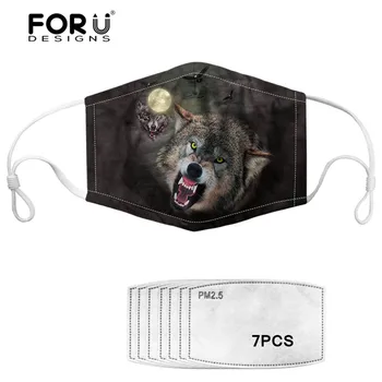 FORUDESIGNS Face Mask 3D Animal Wolf Cool Designer Men's Mouth Mask with 7 Filters Dustproof Reusable Kids Face Mask mascarilla
FORUDESIGNS Face Mask 3D Animal Wolf Cool Designer Men's Mouth Mask with 7 Filters Dustproof Reusable Kids Face Mask mascarilla