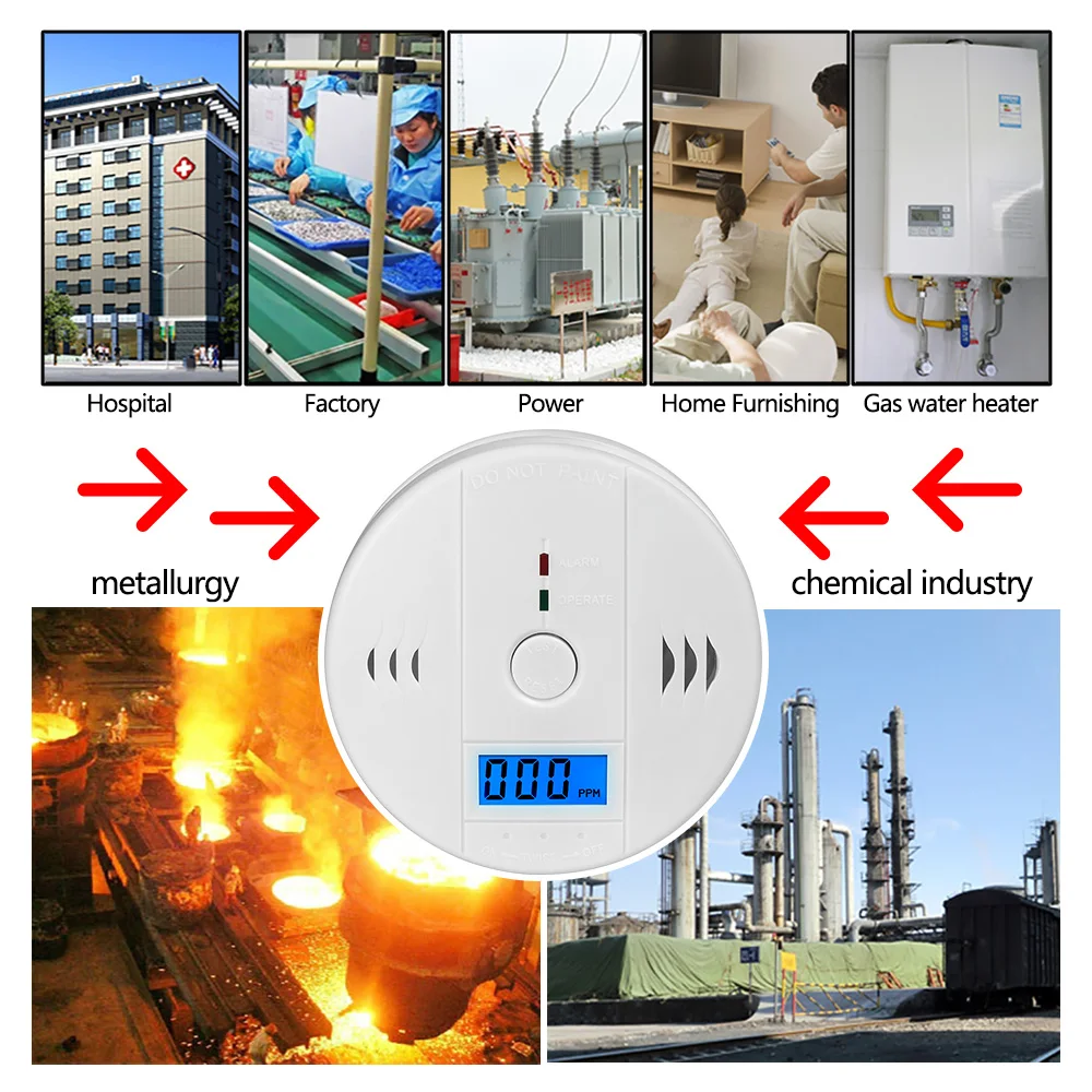 Фотоэлектрический датчик тонометра Towode с ЖК экраном 1/3/4 шт.|monoxide detector|carbon monoxide