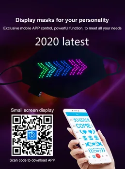 Programmable LED Mask 576 LED Bluetooth Light-emitting Reusable Mask Mobile Phone Editing Pattern Display Cotton Fabric Mask
Programmable LED Mask 576 LED Bluetooth Light-emitting Reusable Mask Mobile Phone Editing Pattern Display Cotton Fabric Mask