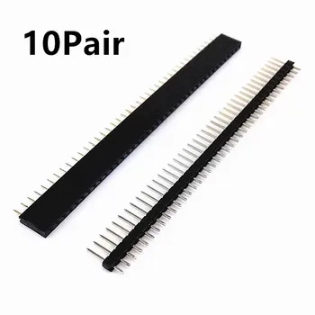 10Pairs 1x40 Single Row 40 Pin Male and Female 2.54 Breakable Pin Header Black PCB JST Connector Strip Professional Device
10Pairs 1x40 Single Row 40 Pin Male and Female 2.54 Breakable Pin Header Black PCB JST Connector Strip Professional Device