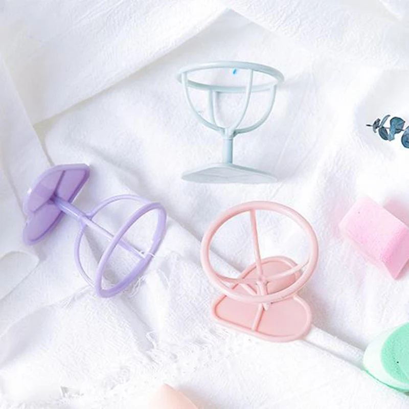 1 PC Puff Beauty Makeup Egg Foam Storage Rack Drying Rack Heart Shaped Base Makeup Organizer Plastic PP Kitchen Tools Drop Ship