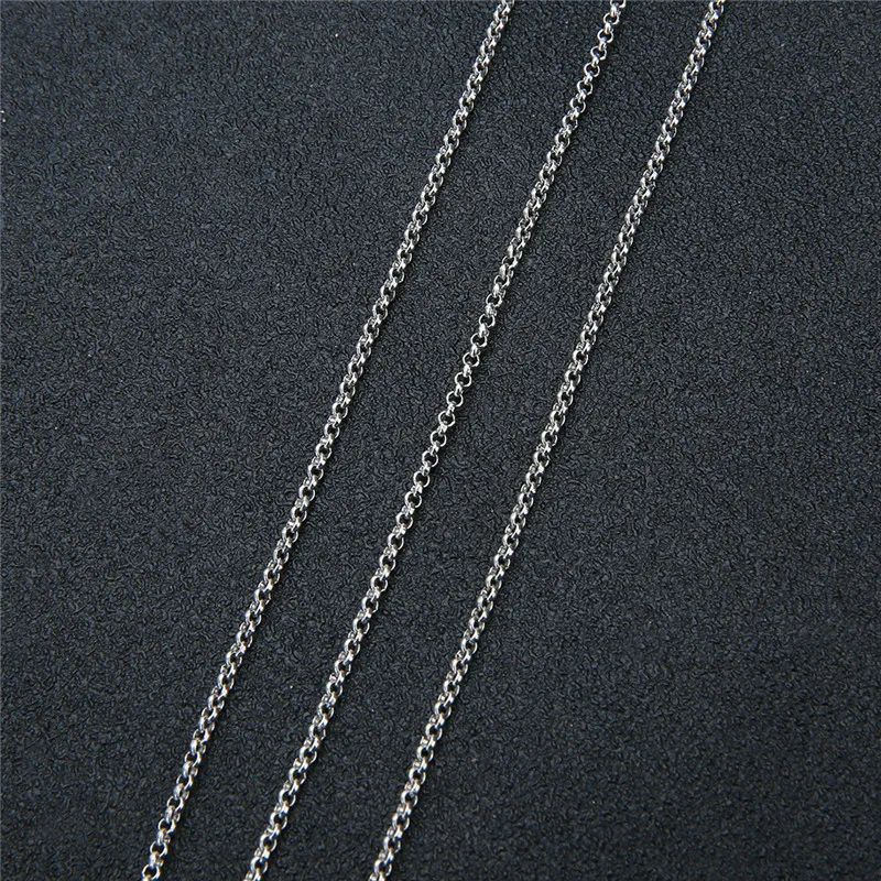 

5m/lot Stainless Steel Rolo Link Necklace Chains Lot Findings 2mm 2.5mm Metal Link Chains Bulk For Jewelry Necklace Accessories