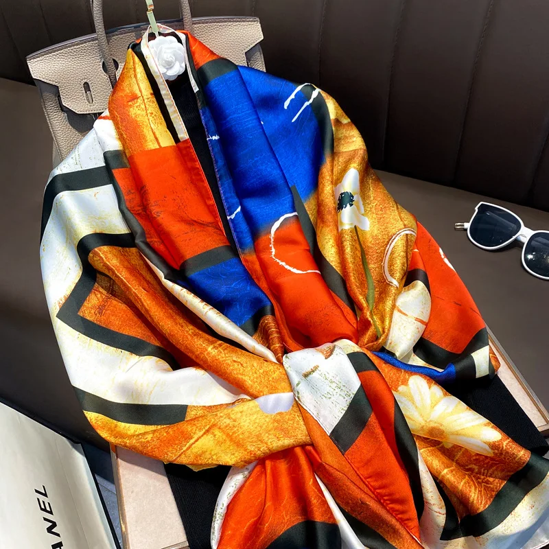 180x90cm Silk Scarf For Women, Bandana Long, Wrap Shawl, Hijab, Silent, Beach Sarong, Fashionable, 2023Scarf Shawl Wholesale
180x90cm Silk Scarf For Women, Bandana Long, Wrap Shawl, Hijab, Silent, Beach Sarong, Fashionable, 2023Scarf Shawl Wholesale