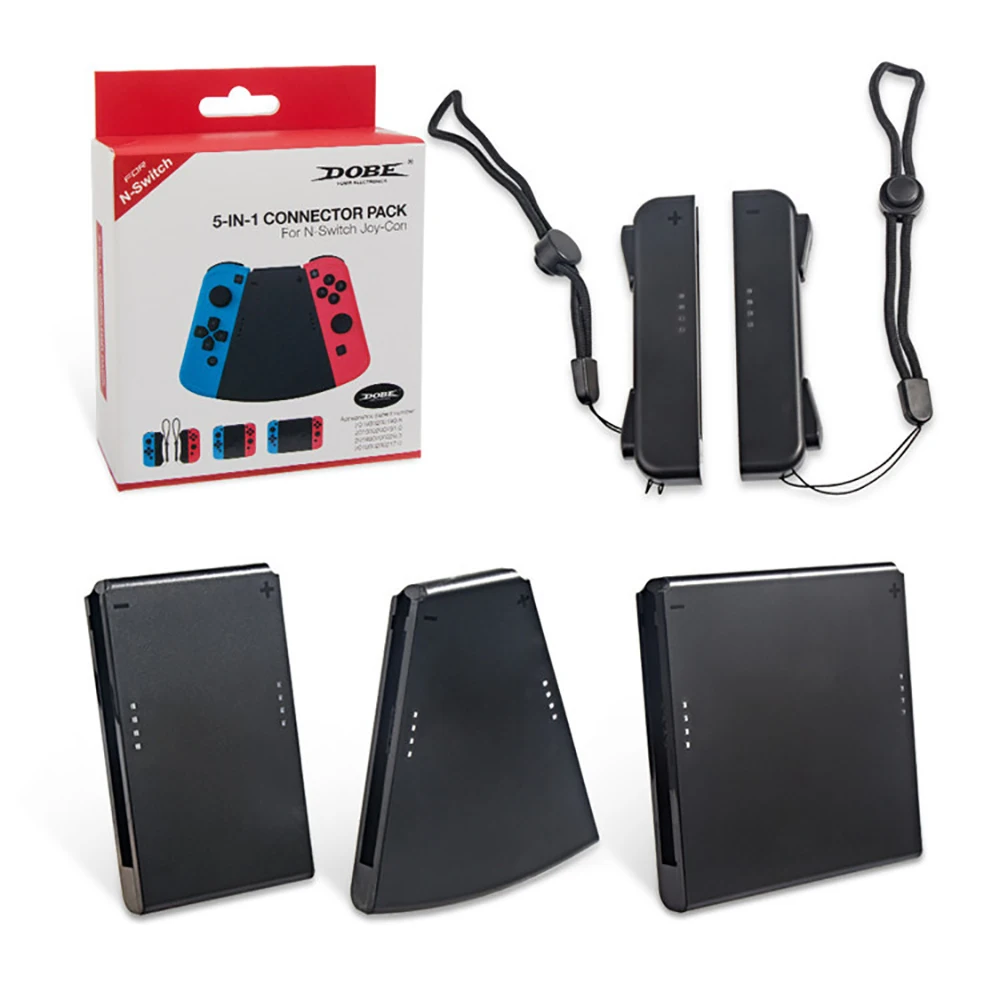 5-in-1 Gamepad Connector Pack Set for N-Switch Joy-con Left Right Gamepad Connector with Sling 5pcs Connector Stand
5-in-1 Gamepad Connector Pack Set for N-Switch Joy-con Left Right Gamepad Connector with Sling 5pcs Connector Stand