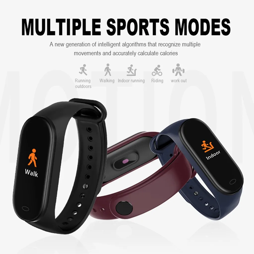 Waterproof Smart Band M4 Smart Bracelet Color Screen Fitness Tracker Blood Pressure Heart Rate Monitor Smart Band
Waterproof Smart Band M4 Smart Bracelet Color Screen Fitness Tracker Blood Pressure Heart Rate Monitor Smart Band