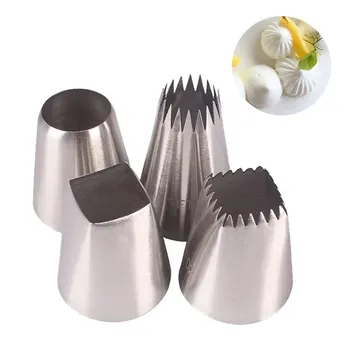 4pcs Decorating Cake Tips Stainless Steel Cake Piping Nozzles Pastry Tool Set
4pcs Decorating Cake Tips Stainless Steel Cake Piping Nozzles Pastry Tool Set