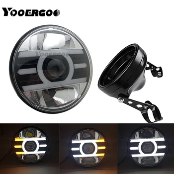 7 Inch 50W DOT SAE E9 Motorcycle Headlamp with angle eye Led Headlight 7inch housing bucket trim ring.
7 Inch 50W DOT SAE E9 Motorcycle Headlamp with angle eye Led Headlight 7inch housing bucket trim ring.