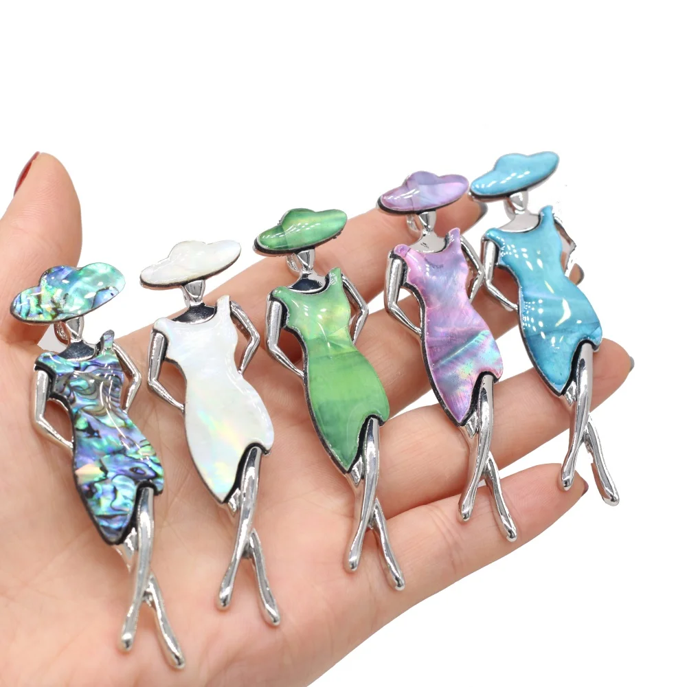

Natural Freshwater Shell Colorful Women's Elegant brooch Pendant DIY Jewelry Making Necklace Accessories Party Jewelry Gifts