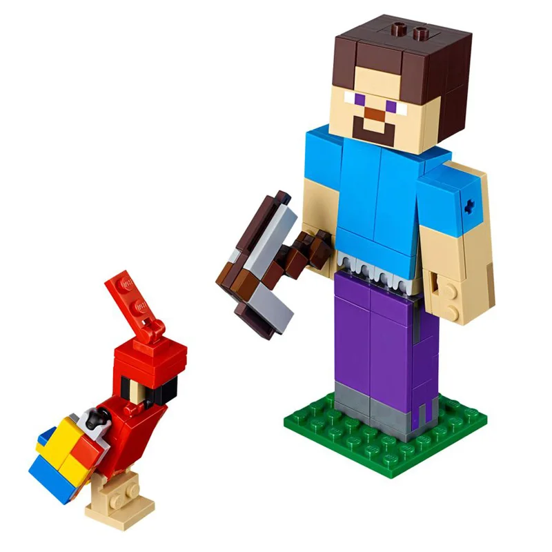 21148 159pcs My worlds Series Steve The Big Fig with Parrot Model Building Block Brick Toys For Children 11166 Gift
21148 159pcs My worlds Series Steve The Big Fig with Parrot Model Building Block Brick Toys For Children 11166 Gift