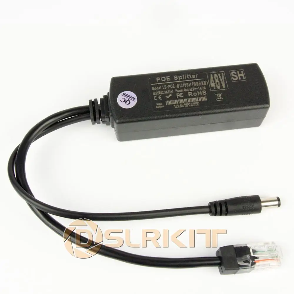 4 шт. DSLRKIT активный сплиттер PoE Power Over Ethernet 48В до 12В 1A 2A IEEE802.3af стандартный тип|power