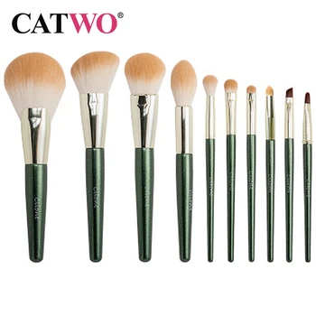 Catwo Green Makeup brushes set Professional Synthetic hair brushes Foundation Powder Contour Eyeshadow make up brushes 10pcs
Catwo Green Makeup brushes set Professional Synthetic hair brushes Foundation Powder Contour Eyeshadow make up brushes 10pcs