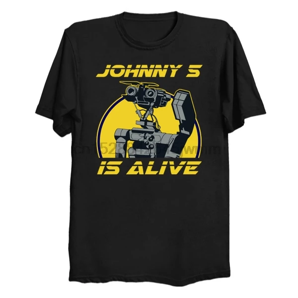 Фото Мужская футболка Футболка с принтом Johnny 5 is alive футболки Топ | одежда