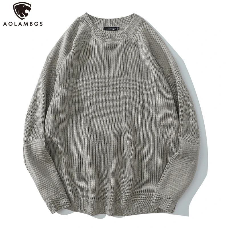 Aolamegs Sweater Men Solid Color Patchwork O-Neck Knitted Men's Sweater Autumn Loose Casual High Street All-match Streetwear men
Aolamegs Sweater Men Solid Color Patchwork O-Neck Knitted Men's Sweater Autumn Loose Casual High Street All-match Streetwear men
