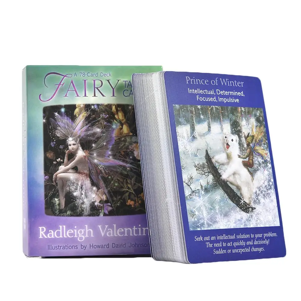 78Pcs/pack Fairy Tarot Cards English Board Game Cards Personal Use Guidebook Divination Fate Tarot Cards Deck
78Pcs/pack Fairy Tarot Cards English Board Game Cards Personal Use Guidebook Divination Fate Tarot Cards Deck