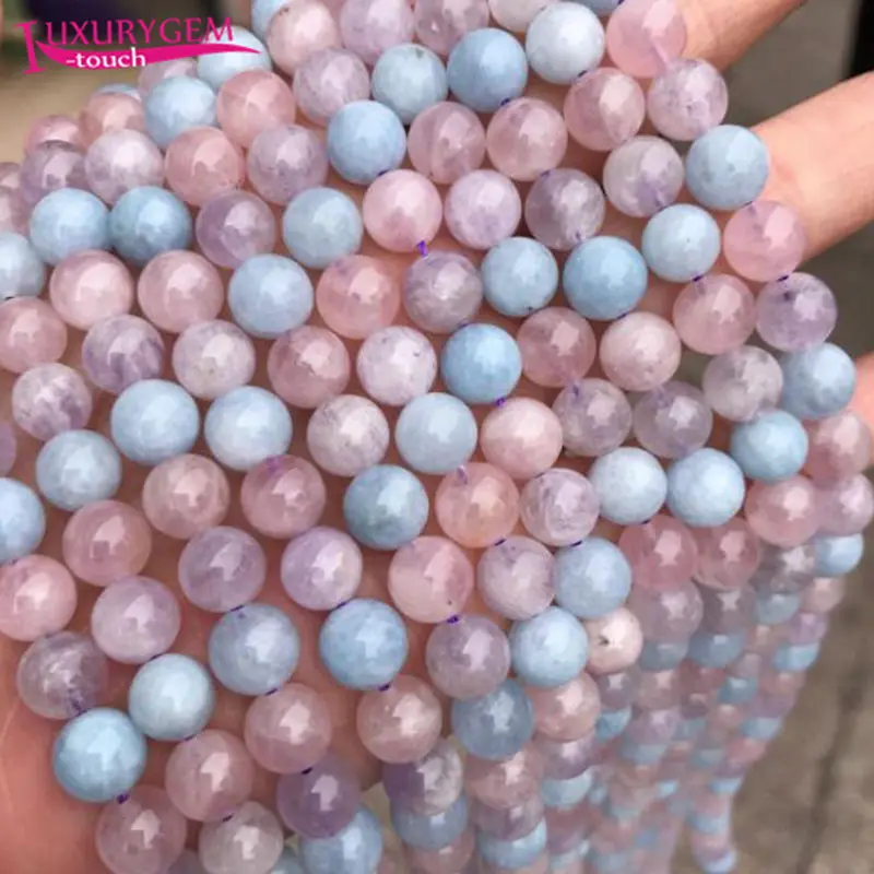 Natural Morganite Stone Round Shape Loose Spacer Smooth Beads 6/8/10mm DIY Jewelry Accessory 38cm sk45
Natural Morganite Stone Round Shape Loose Spacer Smooth Beads 6/8/10mm DIY Jewelry Accessory 38cm sk45