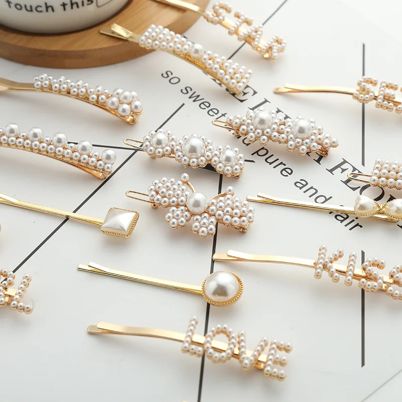 Korean Pearl Hairpin Rhinestone Bow Letter Flower Word Hairpin Hair Accessories Women's Bb Clip Edge Clip for Girl
Korean Pearl Hairpin Rhinestone Bow Letter Flower Word Hairpin Hair Accessories Women's Bb Clip Edge Clip for Girl