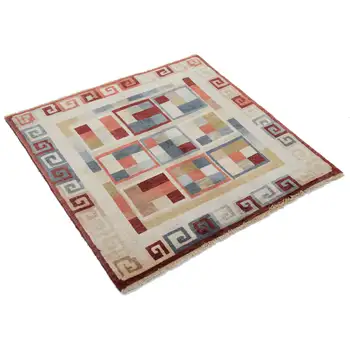 106x106 Cm Beige Handmade Anatolian Rug-3x3 Ft 
106x106 Cm Beige Handmade Anatolian Rug-3x3 Ft