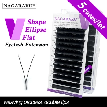 NAGARAKU 5 Cases Lot V-Shape Ellipse Flat Split Tips Eyelash Extension Weaving Progress Double Tips Easy-fans Eyelash Super Soft
NAGARAKU 5 Cases Lot V-Shape Ellipse Flat Split Tips Eyelash Extension Weaving Progress Double Tips Easy-fans Eyelash Super Soft