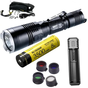 NITECORE MH27 RGB Flashlight CREE XP-L HI V3 max 1000 lumen torch beam throw 462 meter tactical light + 40mm NFR40 NFB40 NFG40
NITECORE MH27 RGB Flashlight CREE XP-L HI V3 max 1000 lumen torch beam throw 462 meter tactical light + 40mm NFR40 NFB40 NFG40