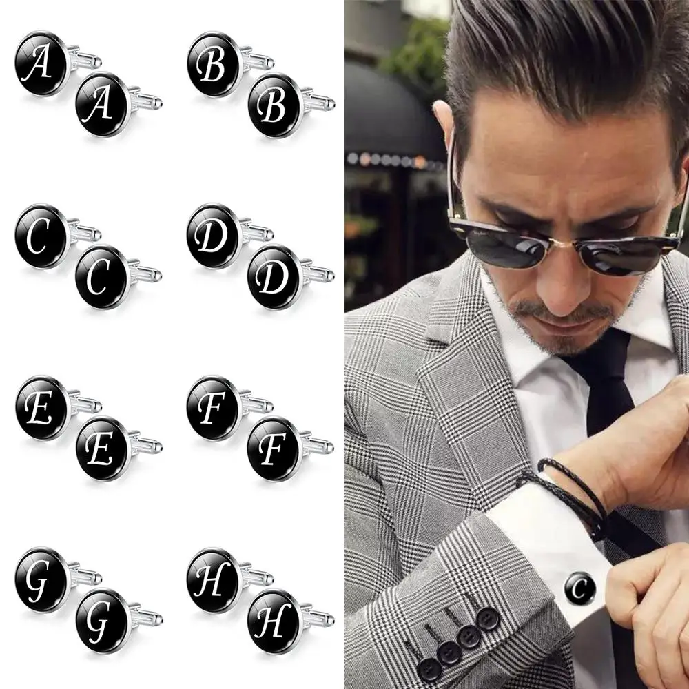 Jiayiqi Trendy Men Cufflinks A-Z Single Alphabet Shirt Cuff Button Business Cuff links Silver Color Male Cufflinks Wedding Gifts
Jiayiqi Trendy Men Cufflinks A-Z Single Alphabet Shirt Cuff Button Business Cuff links Silver Color Male Cufflinks Wedding Gifts