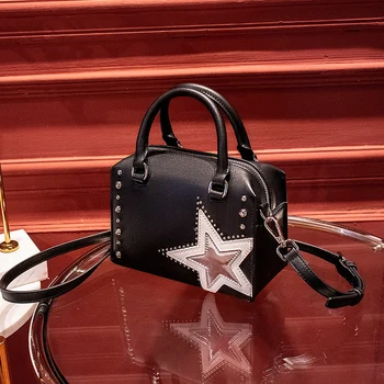 

2020 New Fashion Trend Messenger Bag Panelled Five-pointed Star All-match Shoulder Portable Boston Bags Women Purse and Handbags