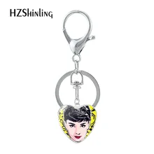 2019 Classica My Bella Signora Monroe Hepburn Vivien Leigh Modello A Forma di Cuore Portachiavi di Vetro Chiave Chiavi Porta Accessori(China)
