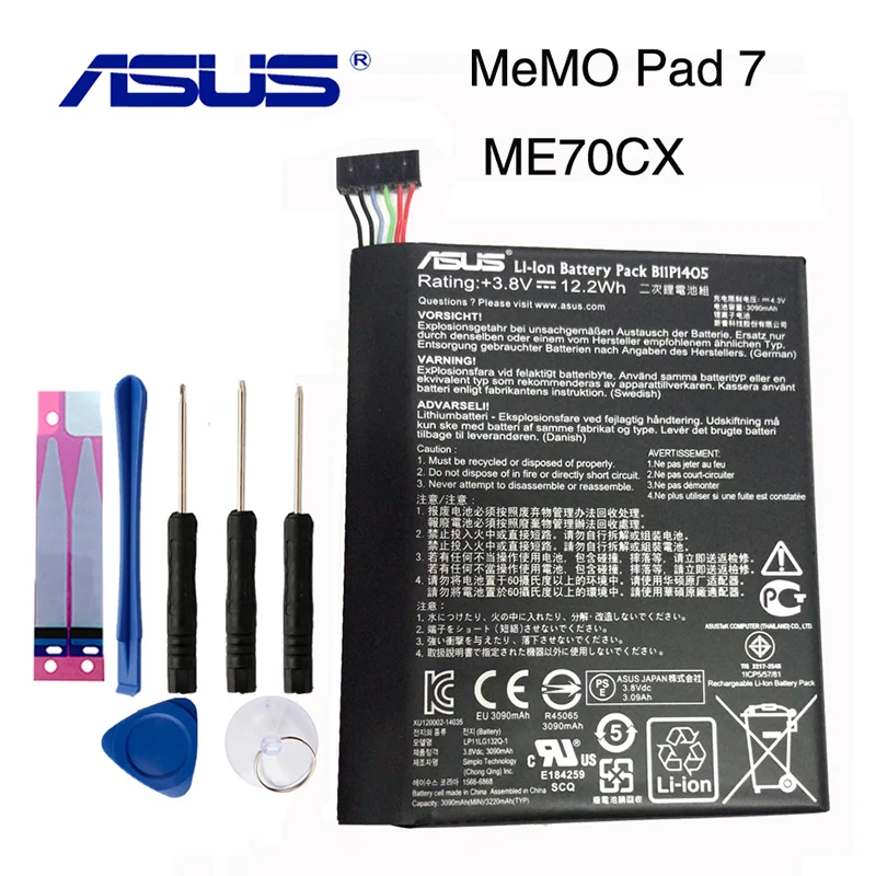 Original ASUS B11P1405 Phone Battery For for ASUS MeMO Pad 7 ME70CX K01A 3090mah
Original ASUS B11P1405 Phone Battery For for ASUS MeMO Pad 7 ME70CX K01A 3090mah