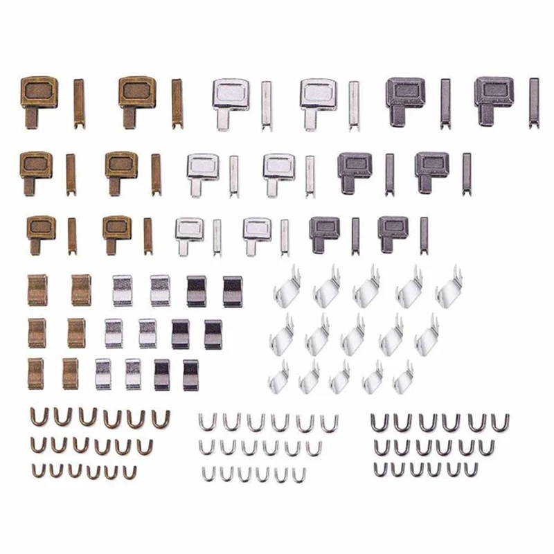 24Set Metal Zipper Repair Kit Head Sliders Retainer Insertion Pin Top Stop Accessories Plug for Sewing Bag Coat | Дом и сад