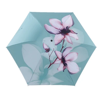 Ultra Light 200g Magnolia Flower Rain Sun Umbrella For Women Portable 3-fold Pencil Umbrella Exquisite Painting UV Umbrella 
Ultra Light 200g Magnolia Flower Rain Sun Umbrella For Women Portable 3-fold Pencil Umbrella Exquisite Painting UV Umbrella