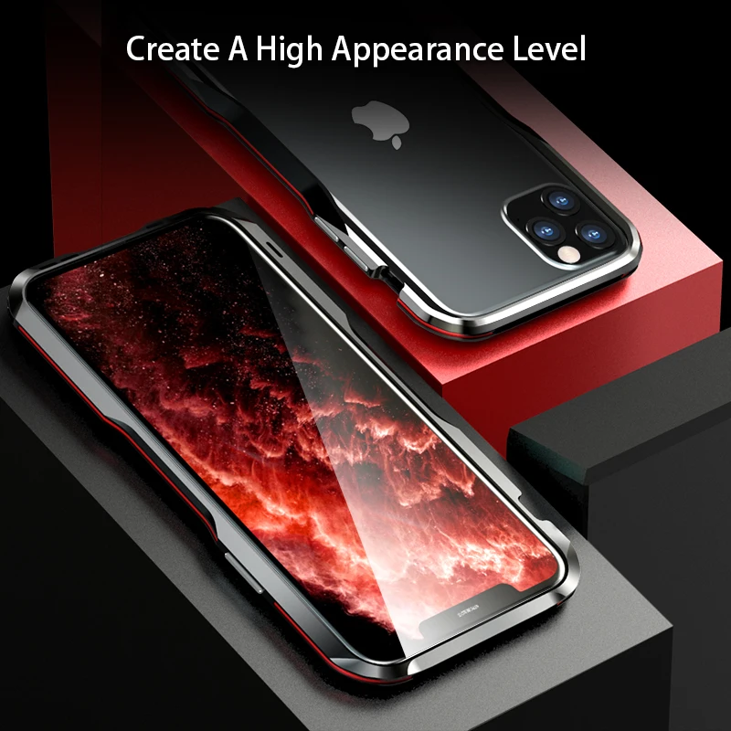 Магнитный чехол LUPHIE для iPhone 11 Pro Max роскошный металлический бампер полный