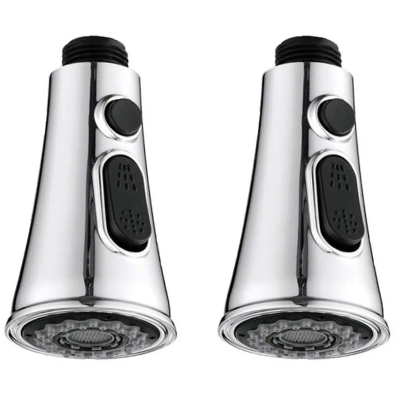 2 Pack Pull-Out Sprayer Head Replacement Part for Kitchen Faucet 3 Functions Spray/Stream/Suspend Bathroom Faucet Aerator Univer
2 Pack Pull-Out Sprayer Head Replacement Part for Kitchen Faucet 3 Functions Spray/Stream/Suspend Bathroom Faucet Aerator Univer