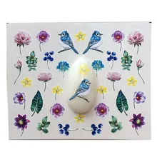 DIY manicura deslizador en relieve pegatinas de flores para uñas arte adhesivo para uña puntas calcomanías de decoración F17(China)