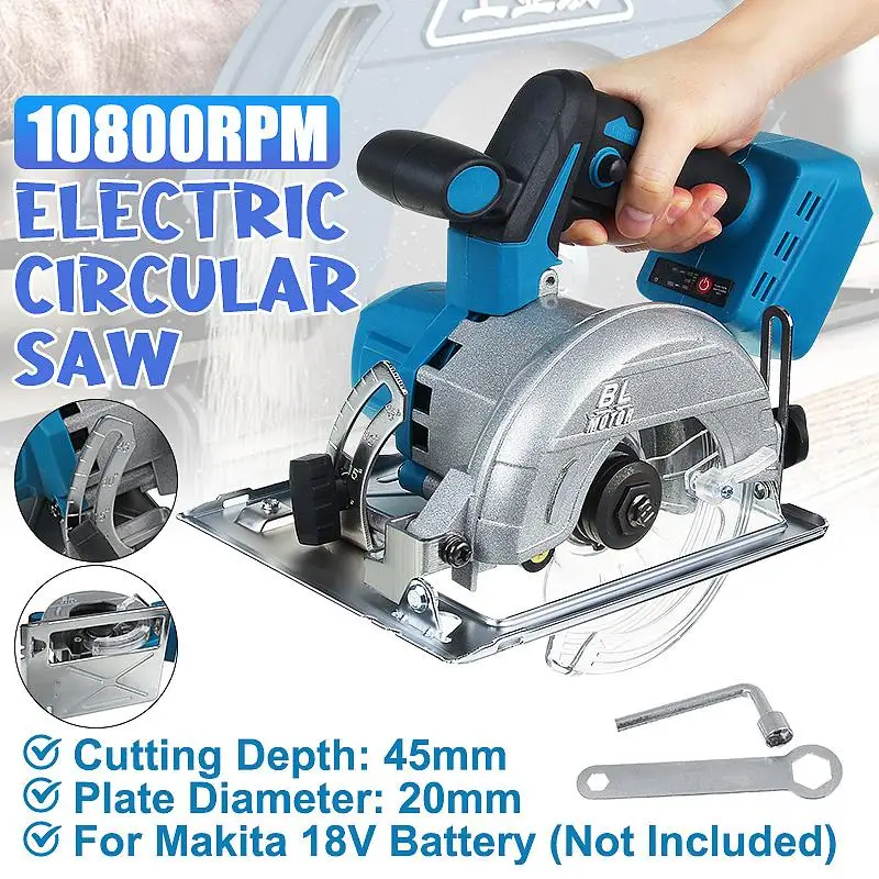 10800RPM 125mm Cordless Electric Circular Wood Cutter 0° to 45° Adjustable Woodworking Cutting Sawing Machine for Makita Battery
10800RPM 125mm Cordless Electric Circular Wood Cutter 0° to 45° Adjustable Woodworking Cutting Sawing Machine for Makita Battery