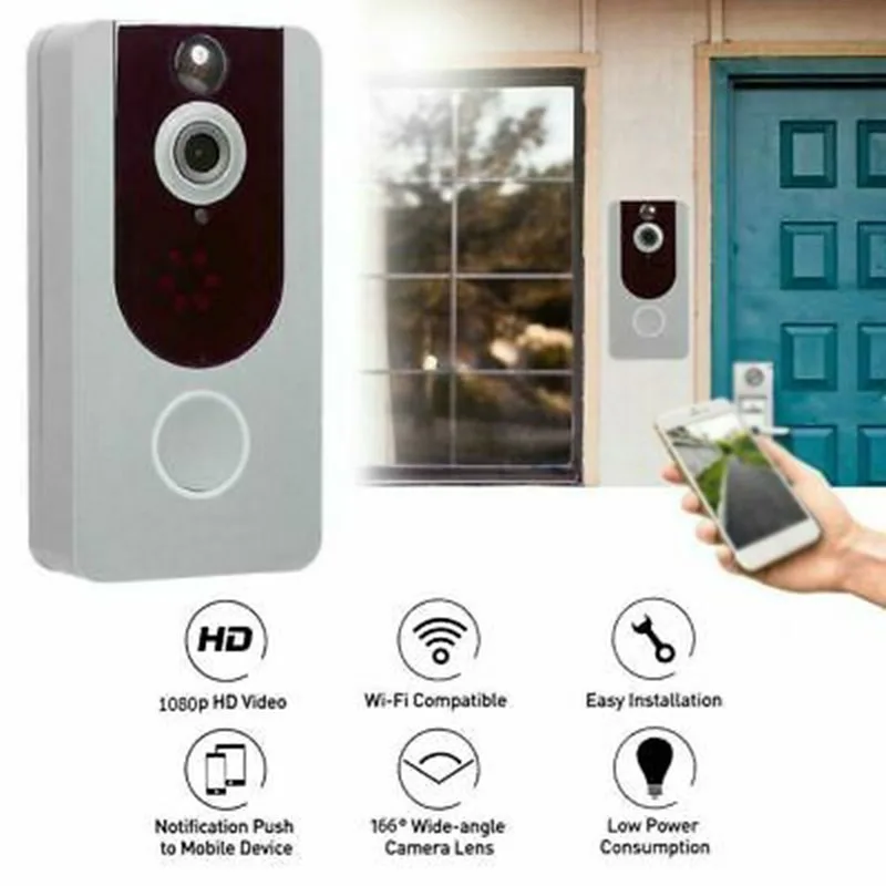 Wireless WiFi Video Doorbell Smart Phone Door Ring Intercom Security Bell Alarm
Wireless WiFi Video Doorbell Smart Phone Door Ring Intercom Security Bell Alarm