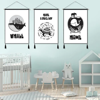 Wonderful World Nice Whale Black White Cartoon Hanging Cloth Cotton Line Painting Poster Home Decor Wall Hanging Tapestry Gift 
Wonderful World Nice Whale Black White Cartoon Hanging Cloth Cotton Line Painting Poster Home Decor Wall Hanging Tapestry Gift