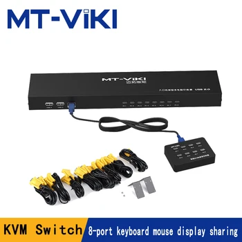 MT-VIKI 8 Port Smart KVM Switch Manual Key Press VGA USB Wired Remote Extension Switcher 1U Console with Original Cable 801UK-L
MT-VIKI 8 Port Smart KVM Switch Manual Key Press VGA USB Wired Remote Extension Switcher 1U Console with Original Cable 801UK-L