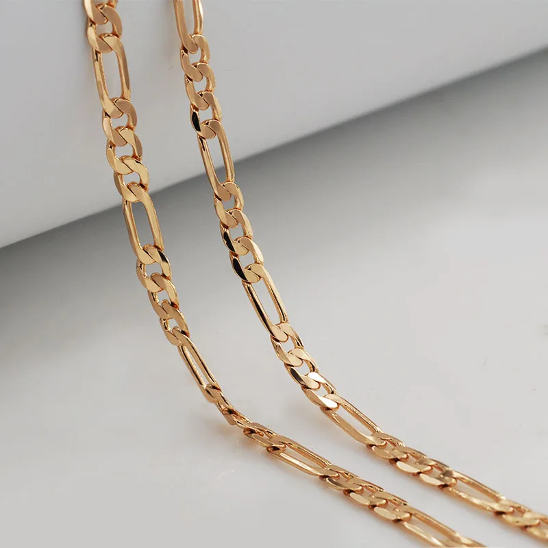 XP Jewelry --( 50 60 cm x 2.5 mm ) Slim Long Figaro Chain 3:1 Men 18 Yellow Gold Color Fashion European Style 
XP Jewelry --( 50 60 cm x 2.5 mm ) Slim Long Figaro Chain 3:1 Men 18 Yellow Gold Color Fashion European Style