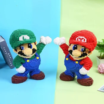 The Game Super Mario Luigi Big Red Green Figure 3D Model DIY Mini Micro Building Blocks Bricks Toy for Children 35cm tall Gift
The Game Super Mario Luigi Big Red Green Figure 3D Model DIY Mini Micro Building Blocks Bricks Toy for Children 35cm tall Gift