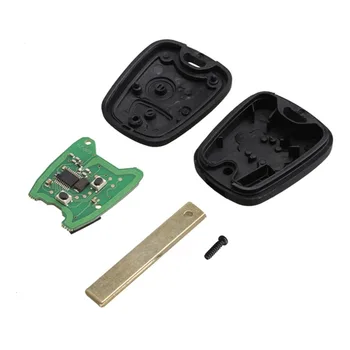 Professional 2 Buttons Remote Control Car Key Slotted Remote Control For PEUGEOT 307 433MHZ With PCF7961 Transponder Chip