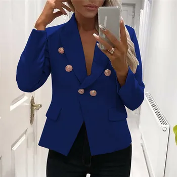 Women Blazers And Jackets Office Ladies Long Sleeve Sexy Deep V-neck Single Breaster Workwear Business Formal Female Blazer Coat
Women Blazers And Jackets Office Ladies Long Sleeve Sexy Deep V-neck Single Breaster Workwear Business Formal Female Blazer Coat